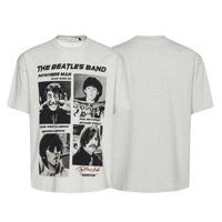 T-shirt graphique personnalisé The Beatles pour homme, coupe oversize, style vintage rock, rétro années 90, streetwear, tissu épais, coupe carrée, épaules tombantes