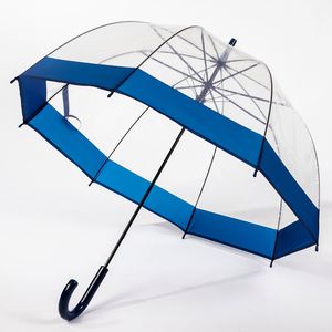 Parapluie Rétro Britannique Apollo en Forme de Cage à Oiseaux, Bord Large Transparent avec Impression de Logo Personnalisé, Style Européen, Vente en Gros - Product Image 3
