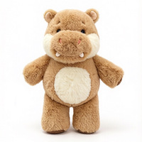 Boneka Hippo Lucu, Mainan Hippopotamus Lembut Duduk, Boneka Hewan Isi Dakron untuk Grosir, Toko Hadiah, dan Pesanan Importir