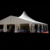 Tente de réception extérieure de style européen personnalisable, grande, imperméable en PVC, pour mariage, événement, festival, restauration