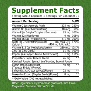 Complément alimentaire pour la santé oculaire : Capsules de Lutéine et de Zéaxanthine avec Vitamine C pour soutenir la clarté et le confort visuel à long terme - Product Image 2