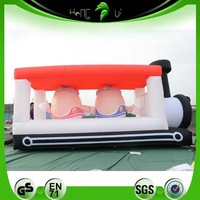 Modèle de locomotive publicitaire géant en PVC LED personnalisé, mascotte de train gonflable, ballon à hélium, chemin de fer gonflable pour la décoration