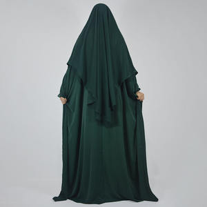 2 Delige Set Nida Abaya Met Khimar Groothandel Eid Hoge Kwaliteit Islamitische Kleding Plus Size Vrouwen Moslim Jurk Gebed Bescheiden Abaya - Product Image 1