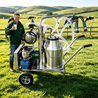 Machine à traire mobile pour vache, en acier inoxydable, machine à traire automatique pour chèvre, traiteur, machine à traire