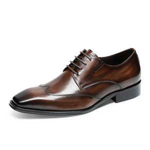<span class=keywords><strong>Scarpe</strong></span> Eleganti da <span class=keywords><strong>Uomo</strong></span> in Pelle <span class=keywords><strong>Blu</strong></span> e Marrone con Lacci e Punta Wingtip per Ufficio e Business, Primavera 2021 - Product Image 1