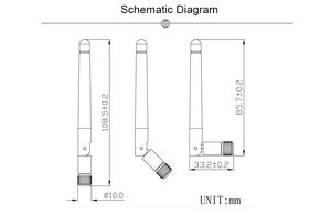 Jcg402 824-960/1710-2170Mhz 3G băng thông rộng di động Wi-Fi Router xoay Omini Ăng-ten SMA ngắn - Product Image 3