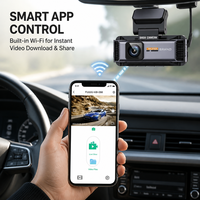 Caméra embarquée 4K double canal, enregistreur vidéo de voiture avant et arrière, vision nocturne, WiFi, grand angle 170 degrés