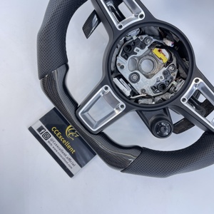 Volante de Fibra de Carbono CCExcellent para <span class=keywords><strong>Porsche</strong></span> Panamera 991.2 Carrera 911 918 992 718 GT4 RS 982 Boxster Cayman <span class=keywords><strong>Macan</strong></span> <span class=keywords><strong>2017</strong></span>+ - Product Image 2