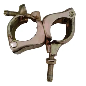 Iskele kelepçesi kuplörü boru konnektörü acoplamiento türleri BS1139 EN74 çelik döner dövme çift ortak preslenmiş kol çoğaltıcı