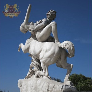 Statue de Centaure en marbre naturel moderne traditionnelle, sculpture de Cupidon en granit sur mesure, mythologie, utilisation en extérieur, maison, <span class=keywords><strong>temple</strong></span> - Product Image 6