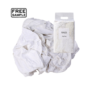 テキスタイルコットンゴミ箱コットンラグホワイトインダストリアルホワイトコットンラグクリーニング用 - Product Image 1