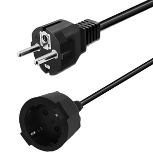 Cable de extensión C14 a Schuko con 2 tomas de 16A, PVC, IEC hembra, CEE macho - Product Image 5
