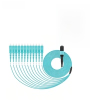 Kabel Patch Fiber Optik 24 Core MPO ke SC OM3, MPO 24 LC 1m Multimode 100G, Harga Grosir, Kualitas Tahan Lama