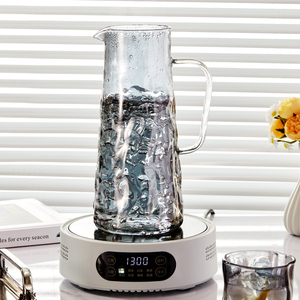 Ensemble de 5 carafes en verre résistant à la chaleur de 1,5 L, <span class=keywords><strong>carafe</strong></span> en <span class=keywords><strong>cristal</strong></span> avec électrodéposition, vente en gros pour cadeaux personnalisés - Product Image 5