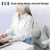 Support lombaire ergonomique en mousse à mémoire de forme pour voiture et bureau, couleur personnalisable, logo, design tricoté amovible et lavable, couture longue durée