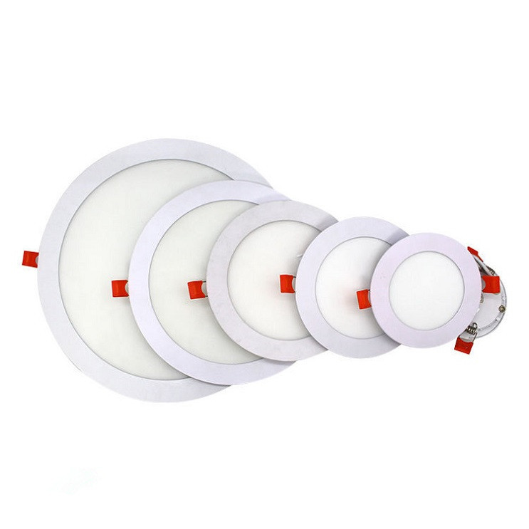 Wholesale Price 3w 6w 9w 12w 18w 24w Waterproof IP44 Flat Led Panel Lamp Recessed Round ultra Thin Slim Led Ceiling Panel Light