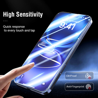 Protection d'écran en verre trempé en vrac pour iPhone 15, 15 Pro, 16 – Film protecteur 2.5D 9H transparent