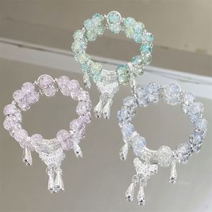 Fantasy Popcorn Cracked Crystal <b>Beads</b> <b>Bracelet</b> for Women Butterfly Charm Gradient Color Women Friendship <b>Bracelets</b> Jewelry Gift - Product Image 3