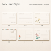 Cartes postales personnalisées - Cartes de vœux - Papier nacré à motif étoilé - Carton blanc pour écriture manuscrite - Enveloppes épaissies - Mini découpées