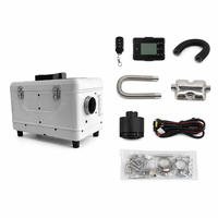 8KW Yatay Hepsi Bir Arada Dizel Park Isıtıcısı 12V 24V 220V Üçü Bir Arada Güç Kaynağı Dahili Depo LCD ve Uzaktan Kumanda Kamyon Karavan için