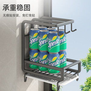 Dishcloth Rack Wall Mounted Sink Storage L Shaped Hanging Draining Rack For Kitchen Towel Sponge Holder - Product Image 4