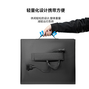 แผงโซลาร์เซลล์พับได้ Demda 200W สีดำ สำหรับตั้งแคมป์กลางแจ้ง ชาร์จไฟได้ พกพาสะดวก - Product Image 2