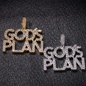 Bijoux personnalisés de mode Hip Hop, collier avec pendentif en plaqué argent et diamant glacé, PLAN de animaux, nouvelle collection - Product Image 1