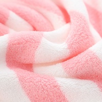 Vente en gros de serviettes de bain en microfibre molleton corail Serviette d'enveloppement Serviette absorbante à séchage rapide Ensemble deux pièces