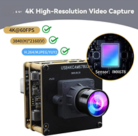 Módulo de Cámara USB3.0 HD-MI 4K 60fps IMX678, Cámara Web de Baja Iluminación Sin Distorsión, Cámaras UVC Lightburn para Proyector de TV