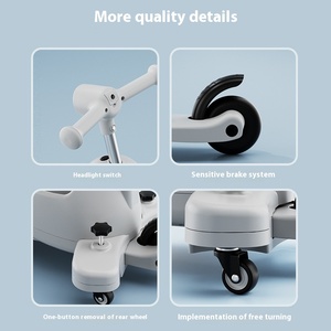 Trottinette Électrique Multifonctionnelle en Plastique pour Bébé, Pliable, 0-3-6 Ans, Détecteur de Marche Pratique, Assise, Poussée, Trois Roues - Product Image 3
