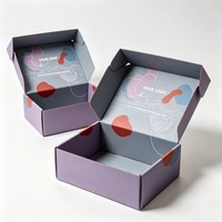 Boîte d'expédition personnalisée en carton ondulé recyclé avec fermeture à rabat pour l'emballage de produits de maquillage, de soins de la peau, de beauté et de cosmétiques