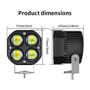 Projecteur <span class=keywords><strong>LED</strong></span> bicolore 3 pouces 40W pour voiture, camion, VTT, moto 12V 24V, étanche, lumière <span class=keywords><strong>de</strong></span> travail tout-terrain, phare antibrouillard - Vente chaude - Product Image 1