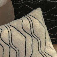 Innermor géométrique noël maison hôtel jeter taie d'oreiller tissé rayé point Jacquard impression Polyester velours housse de coussin