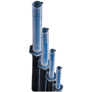 Cylindre de laboratoire gradué en plastique PP, échelle double face, résistance aux hautes températures, ensemble de tubes de mesure chimiques - Product Image 1