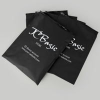 Sac Ziplock noir mat de haute qualité refermable en plastique PE auto-scellant emballage de vêtements sac à fermeture éclair pour chaussettes affaires