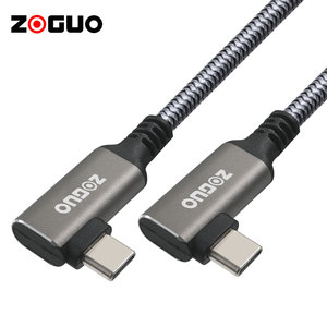 <span class=keywords><strong>USB</strong></span> 4.0 90 độ khuỷu tay Loại C Cáp dữ liệu 40gbps 240W sạc nhanh cho IOS Máy Tính Máy Quét Mã Vạch Microphone màn hình - Product Image 2
