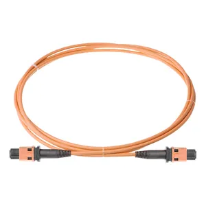 Cable de conexión de fibra óptica MPO/MTP personalizado, chaqueta de PVC de 12/24 núcleos para red de telecomunicaciones, cable de conexión MPO, fibra óptica