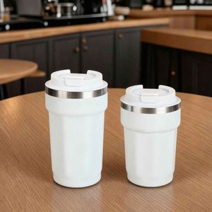 Stainless Steel Tumbler Double Wall Vacuum Insulated Travel Mug With Lid Minimalist Design Black Straight <b>Cup</b> - Product Image 3