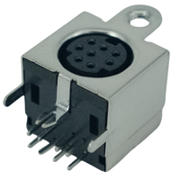 HX Direktvertrieb MDC-8PIN Schwarzer S-Terminal Mini-DIN Buchse Eisengehäuse Tastaturanschluss Runder Terminalanschluss