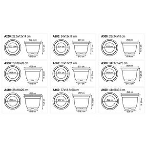 Pots de jardin en plastique légers et durables avec finition surface granitée, pots à fleurs polyvalents pour semis et légumes A380 - Product Image 4