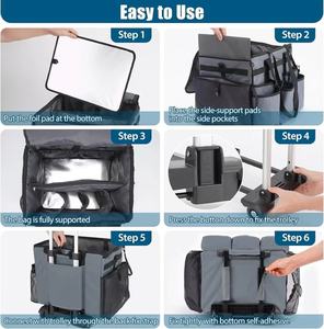 남녀공용 다기능 OEM 대용량 토트 도구 자동차 가방 하우스 키핑 보관 청소 용품 키트 (이동식 트롤리 포함) - Product Image 3