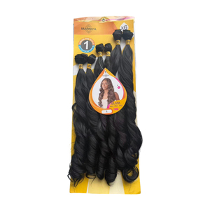 Perruque bouclée <span class=keywords><strong>à</strong></span> ondulations moyennes et grandes, en fibre synthétique noire haute température, pour femmes africaines et européennes-américaines – Offre Spéciale - Product Image 2