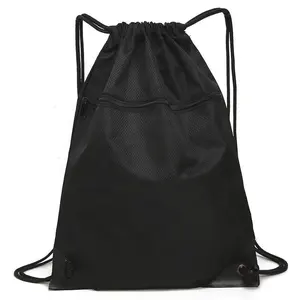 Popular Nylon Zipper Wholesale Nylon Drawstring Gym Bag Drawstring Bag With Logo