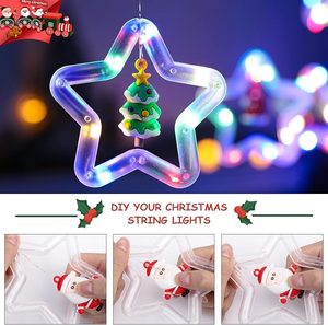 100LED bông tuyết giáng sinh Rèm 8 chế độ trong nhà/ngoài trời Cổ Tích Kỳ nghỉ chiếu sáng & trang trí đèn trang trí cho chủ đề giáng sinh - Product Image 6