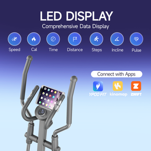 Máquina Elíptica YPOO, Entrenador Elíptico con Monitor de Ritmo Cardíaco, Volante de Inercia de 3 kg, Entrenador Elíptico para Ejercicio - Product Image 4