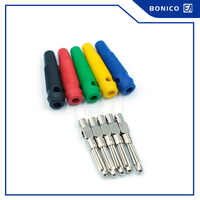 En stock laiton nickelé 5 couleurs 7 broches connecteurs banane et pointe fiche banane sans soudure avec vis