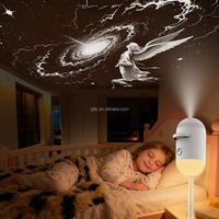 Proyector LED Mini Planetario Moderno ABS para Niños, Lámpara Portátil USB con Escenas de Galaxia, Luna y Ballenas, Decoración de Techo para Habitación