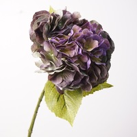 Bunga Hydrangea Buatan H-1010 Desain Baru Sentuhan Realistis Bunga Hydrangea Besar Bunga Pernikahan Buatan Lateks Putih Hijau Hortensia