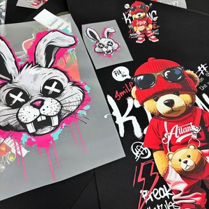 <strong>Wholesale</strong> Waterproof Washable Ready Custom Design <strong>Heat</strong> PET Dtf <strong>Transfers</strong> Printing Stickers for T-Shirts Hat Fabric Belt Wait - Product Image 2