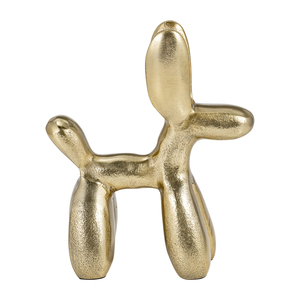 Scultura Cane Palloncino Finitura Oro Arredamento Moderno per Casa Ufficio Soggiorno Bagno Design Artistico - Product Image 2